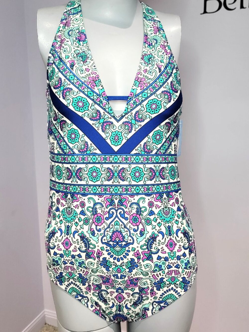 Clean Water Paisley One Piece Swimsuit  Size S